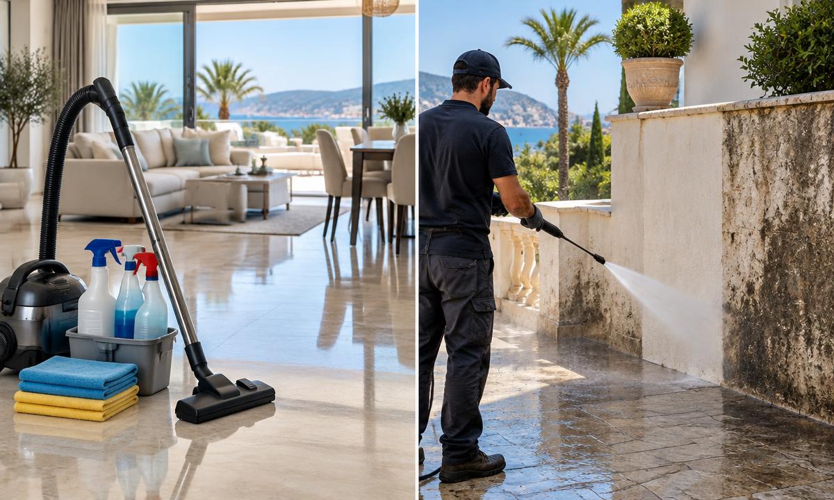 Indoor cleaning equipment and professional exterior pressure washing