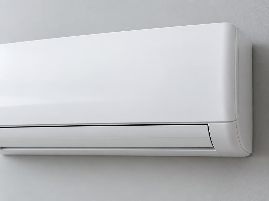Wall-mounted split air conditioner in a Mediterranean home